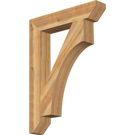 Ekena Millwork Westlake Slat Rough Sawn Bracket, Western Red Cedar, 6"W x 34"D x 46"H BKT06X34X46WTL06RWR